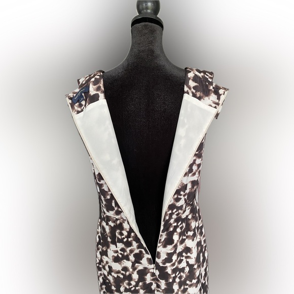 Banana Republic Brown Watercolor Midi Dress - Size 6 - EUC! - Picture 5 of 11